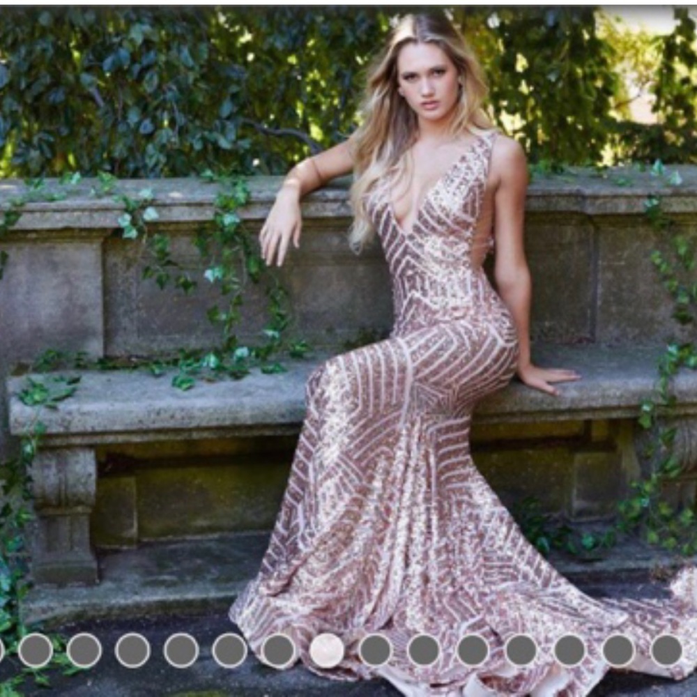 Jovani dress. Rose Gold evening dress